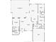 Detailed floor plan of home layout, showcasing room dimensions and overall property structure with garage and pool/patio at 4038 Corydon Ave, North Port, FL 34286