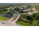 Aerial view of a Primary-planned community featuring beautiful waterways, lush landscaping, and well-maintained streets at 4334 Corso Venetia Blvd, Venice, FL 34293