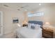 Comfortable bedroom offers a cozy retreat with a plush bed and ambient lighting at 4334 Corso Venetia Blvd, Venice, FL 34293