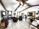 Inviting living room with high ceilings, exposed beams, and stylish furnishings at 319 Kindred Blvd, Port Charlotte, FL 33954