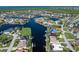 Stunning aerial view of waterfront homes on canals, showcasing a beautiful residential community with boat docks at 531 Madrid Blvd, Punta Gorda, FL 33950