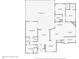 Detailed floor plan of the home's layout including the bedrooms, living room, kitchen, bathrooms, and screened in pool at 6514 N Biscayne Dr, North Port, FL 34291