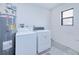 Laundry area with a washer, dryer, and water heater at 6540 Kenwood Dr, North Port, FL 34287