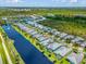 Aerial view of beautiful waterfront neighborhood at 10478 Coquina Ct, Placida, FL 33946