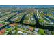 Wide aerial view of a waterfront community with many canals and lovely homes at 1323 Mineo Dr, Punta Gorda, FL 33950