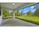Covered patio with views of the spacious backyard, offering serene outdoor living space at 17156 Eugene Ave, Port Charlotte, FL 33954