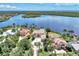 Magnificent waterfront home with beautifully landscaped grounds and private boat access, as seen from above at 17509 Ohara Dr, Port Charlotte, FL 33948