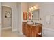 Charming bathroom featuring a vessel sink and starfish-themed decor at 17509 Ohara Dr, Port Charlotte, FL 33948