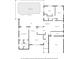 Detailed floor plan showcasing the home's layout with bedrooms, bathrooms, kitchen, living spaces, and pool at 2141 Rio De Janeiro Ave, Punta Gorda, FL 33983