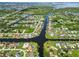 Beautiful aerial shot of canals lined with waterfront homes in a verdant, established neighborhood at 4123 Rock Creek Dr, Port Charlotte, FL 33948