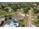Overhead view of property in lush area near neighborhood amenities, waterways and community features at 437 South Dr, Punta Gorda, FL 33950
