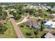 Panoramic aerial view showcasing the home's setting within a verdant, well-established community at 437 South Dr, Punta Gorda, FL 33950
