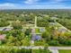 Aerial view of a lovely property surrounded by lush greenery and trees, blending privacy and nature at 6444 Alhambra Ave, North Port, FL 34291