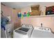 Practical laundry room boasts modern appliances and storage, maximizing space and functionality at 1027 Coral Ridge Dr, Punta Gorda, FL 33950