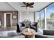 Stylish sitting area with modern furnishings and a sliding glass door with great views at 1250 W Marion Ave # 333, Punta Gorda, FL 33950