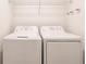 Laundry room with side by side washing machine and dryer, and wire rack shelving at 14141 Heritage Landing Blvd # 921, Punta Gorda, FL 33955