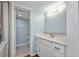 Bathroom featuring a white vanity with marble countertop at 19505 Quesada Ave # Tt101, Port Charlotte, FL 33948