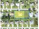 A plotted aerial view showing property lines and neighborhood homes at 23141 Corvin Ave, Port Charlotte, FL 33954