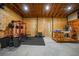 View of the garage containing gym equipment, offering the perfect workout space at 369 Hyacinth St, Port Charlotte, FL 33954