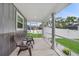 Relaxing screened porch with chairs, ideal for enjoying the outdoors in comfort at 369 Hyacinth St, Port Charlotte, FL 33954