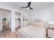 A bedroom with a door to the en-suite bathroom and closet at 3800 Carupano Ct, Punta Gorda, FL 33950