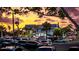 Parking lot at Fisherman's Village under a beautiful sunset sky at 3800 Carupano Ct, Punta Gorda, FL 33950