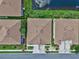 Aerial top-down view of homes with well-manicured lawns and landscaping at 4180 Lenox Blvd, Venice, FL 34293