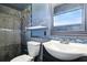 Bathroom featuring a shower, toilet, and sink at 6196 Mayberry Ave, North Port, FL 34287