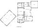 Detailed floor plan showcasing bedrooms, bathrooms, kitchen, living areas, and a pool house with a pool at 875 Bayshore Dr, Englewood, FL 34223