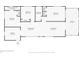 Detailed floor plan showcasing the layout of the bedrooms, kitchen, living room and lanai at 161 Danforth Dr, Punta Gorda, FL 33980
