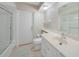 Bright bathroom featuring a tub-shower combo, vanity with sink, and toilet at 1915 Pebble Beach Ct, Venice, FL 34293