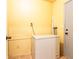 A storage room featuring linoleum flooring and a freezer at 20409 Emerald Ave, Port Charlotte, FL 33952
