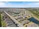 Aerial view of community with homes and lakes at 2161 Gardenia Ave, Port Charlotte, FL 33953