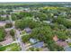 This aerial view showcases a neighborhood with lush greenery, mature trees, and varied home styles at 2626 E 38Th Ave, Tampa, FL 33610