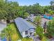 A cozy bungalow featuring a stone pathway, a driveway, and beautiful mature landscaping at 2626 E 38Th Ave, Tampa, FL 33610