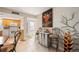 Stylish bar area adjacent to the kitchen with seating and wine storage at 311 Garvin St # 301B, Punta Gorda, FL 33950