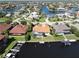 Beautiful aerial view showcasing waterfront homes, canals, and lush landscaping at 3588 Tripoli Blvd, Punta Gorda, FL 33950