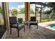Relaxing screened patio with comfortable seating and views of the lush backyard at 4640 W Price Blvd, North Port, FL 34286