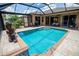 Sparkling pool with screened enclosure provides an area for swimming and outdoor enjoyment at 4640 W Price Blvd, North Port, FL 34286