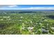 Expansive aerial view of the property showcasing lush landscaping, trees and surrounding homes at 6594 Buckboard St, North Port, FL 34291