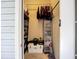 Organized storage room with shelving and ample space for storing household items at 119 Creek Se Dr, Port Charlotte, FL 33952