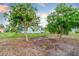 Lush backyard featuring mature trees with fruits, offering privacy and a potential harvest, and views of home at 180 Palmetto Ne Cir, Port Charlotte, FL 33952