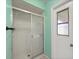 Modern bathroom featuring a glass-enclosed shower at 1865 Rival Ter, North Port, FL 34286