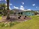Spacious backyard featuring a screened-in pool, lush lawn, and well-maintained landscaping at 2969 Wells Ave, North Port, FL 34286