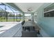 Inviting screened-in patio with a dining area, great for outdoor entertaining at 12112 Helios Ave, Port Charlotte, FL 33981