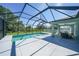 Beautiful screened-in pool with ample patio space and outdoor dining area at 12112 Helios Ave, Port Charlotte, FL 33981
