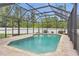 The screened-in pool provides a secure and enjoyable space for outdoor fun and relaxation at 1546 Gourmet Rd, North Port, FL 34288
