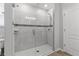 Contemporary walk-in shower features modern tile and glass surround at 17200 Gulfspray Cir, Port Charlotte, FL 33948