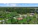 Scenic aerial shot of a well-maintained home nestled among tall trees, providing a sense of privacy at 1983 Longstroth Ave, North Port, FL 34288