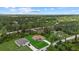 Expansive aerial view showcases a home within a community surrounded by lush trees and a treeline landscape at 1983 Longstroth Ave, North Port, FL 34288